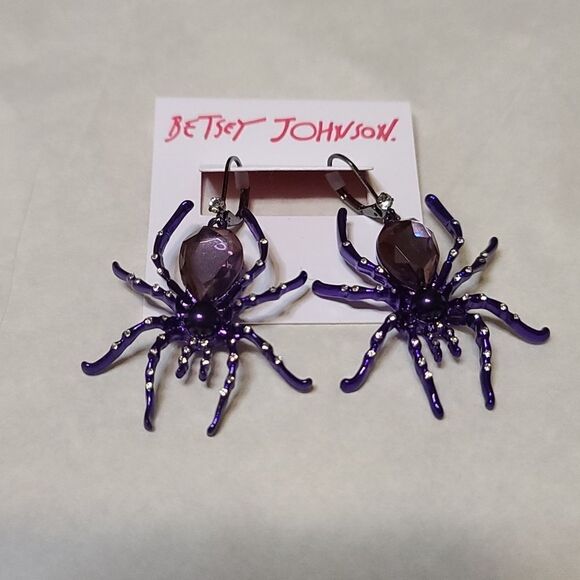 Betsey Johnson Purple Spider Set NEW,  bracelet, necklace, and ring - Picture 9 of 10